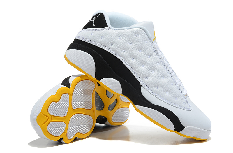 Air Jordan 13 Mens Shoes Aaa Black/White/Yellow Online
